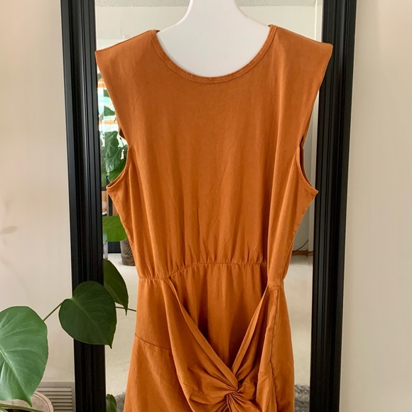 NEW Anthropologie L-SPACE Toasted Cocconut Front Tie Dress - Picture 2 of 5